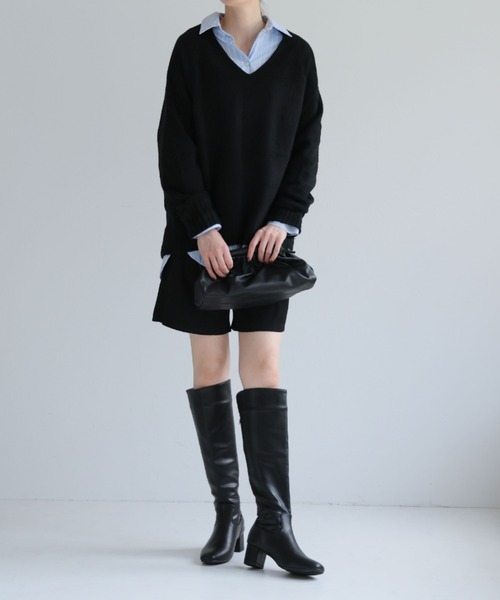 VIVIAN(ヴィヴィアン)の「バックファスナーロングブーツ(ブーツ・レディース・ダークブラウン/ブラック・S/M/L/LL)」の21枚目の写真