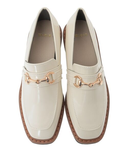 Green　Parks（グリーンパークス）の「・minia 厚底ビットローファー（ローファー・レディース・ブラック/アイボリー・LL/L/M/S）」の7枚目の写真