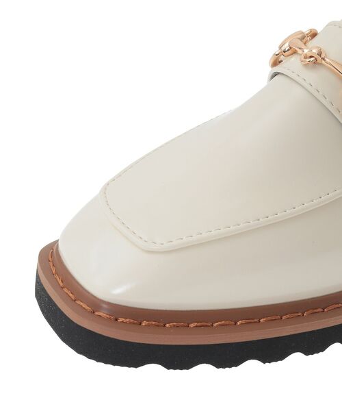 Green　Parks（グリーンパークス）の「・minia 厚底ビットローファー（ローファー・レディース・ブラック/アイボリー・LL/L/M/S）」の12枚目の写真