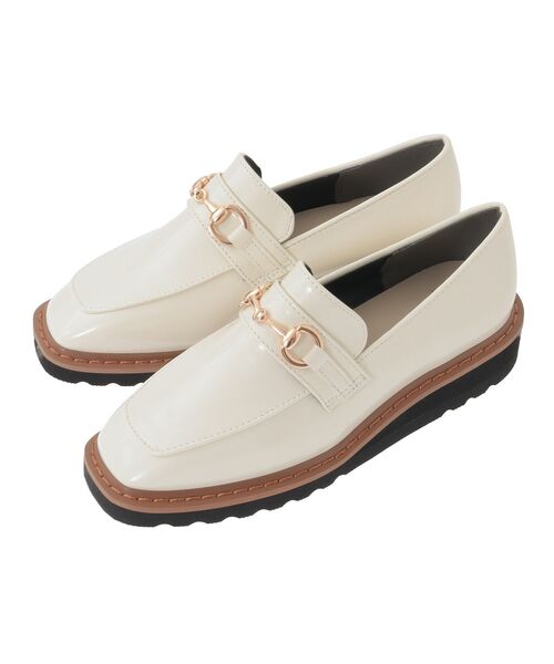 Green　Parks（グリーンパークス）の「・minia 厚底ビットローファー（ローファー・レディース・ブラック/アイボリー・LL/L/M/S）」の13枚目の写真