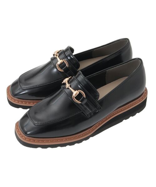 Green　Parks（グリーンパークス）の「・minia 厚底ビットローファー（ローファー・レディース・ブラック/アイボリー・LL/L/M/S）」の14枚目の写真