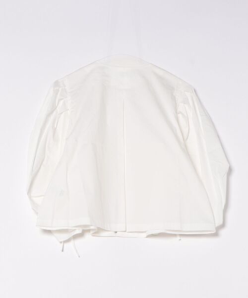MANOF(マノフ)の「MANOF DRAWSTRING SLEEVE SHORT BLOUSE(シャツ/ブラウス・レディース・ブラック/ホワイト・SMALL/MEDIUM)」の5枚目の写真
