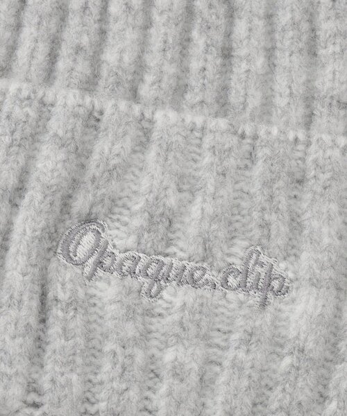 OPAQUE.CLIP(オペークドットクリップ)の「ロゴ入りリブニットワッチ(ニットキャップ/ビーニー・レディース・アイボリー/ブラック/グレー・00)」の6枚目の写真