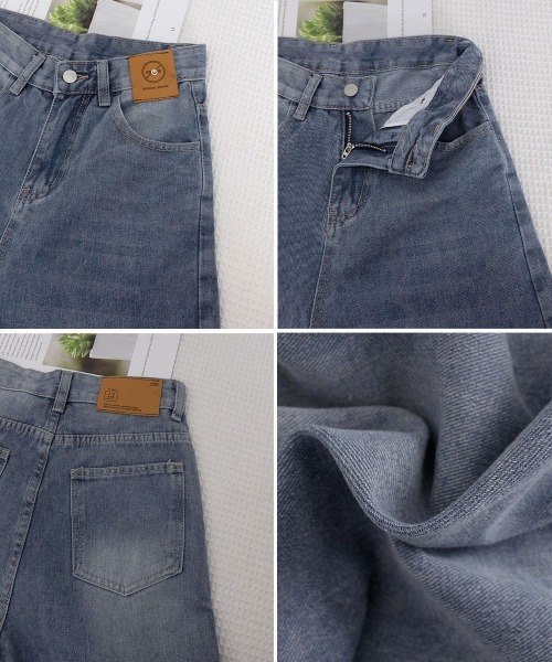 Miniministore(ミニミニストア)の「ワイドデニムパンツビンテージジーンズ美脚(デニムパンツ・レディース・インディゴブルー/ブラック・M/XL/S/L)」の6枚目の写真