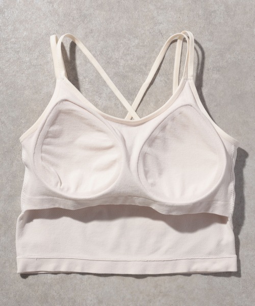 Lace Ladies（レースレディース）の「ソリッドカラー バッククロス カップ付き クロップド キャミソール（キャミソール・レディース・ブラック/アイボリー・S/M/L）」の14枚目の写真