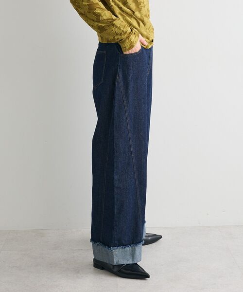 CRAFT STANDARD BOUTIQUE（クラフトスタンダードブティック）の「カーブデニムパンツ（デニムパンツ・レディース・アイボリー/ブラック/インディゴブルー・L/M）」の14枚目の写真
