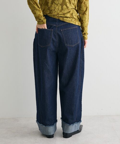 CRAFT STANDARD BOUTIQUE（クラフトスタンダードブティック）の「カーブデニムパンツ（デニムパンツ・レディース・アイボリー/ブラック/インディゴブルー・L/M）」の15枚目の写真