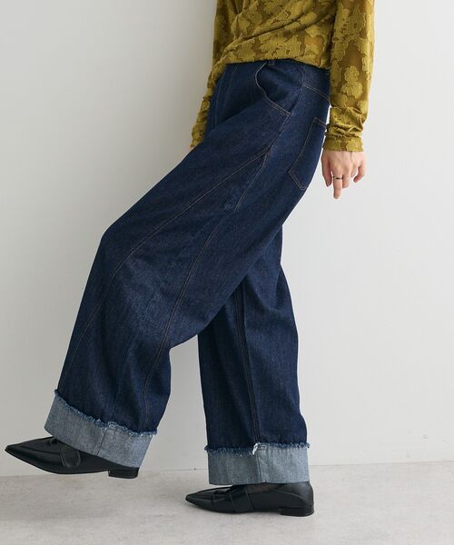 CRAFT STANDARD BOUTIQUE（クラフトスタンダードブティック）の「カーブデニムパンツ（デニムパンツ・レディース・アイボリー/ブラック/インディゴブルー・L/M）」の16枚目の写真