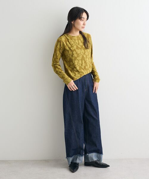 CRAFT STANDARD BOUTIQUE（クラフトスタンダードブティック）の「カーブデニムパンツ（デニムパンツ・レディース・アイボリー/ブラック/インディゴブルー・L/M）」の17枚目の写真