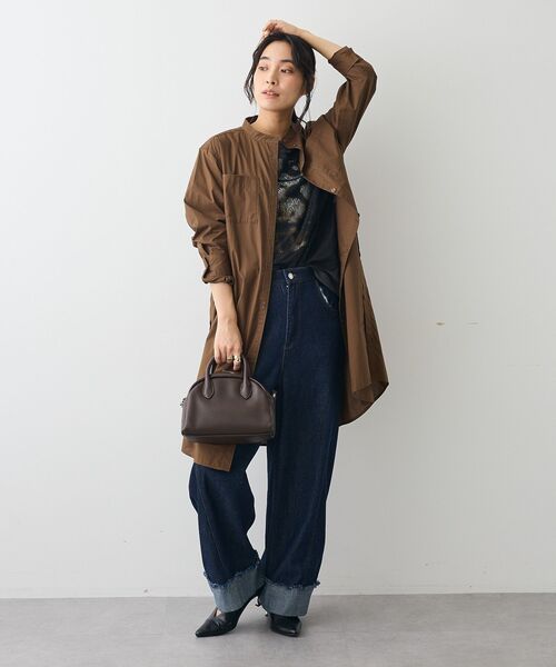 CRAFT STANDARD BOUTIQUE（クラフトスタンダードブティック）の「カーブデニムパンツ（デニムパンツ・レディース・アイボリー/ブラック/インディゴブルー・L/M）」の19枚目の写真