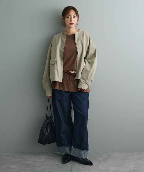 CRAFT STANDARD BOUTIQUE（クラフトスタンダードブティック）の「カーブデニムパンツ（デニムパンツ・レディース・アイボリー/ブラック/インディゴブルー・L/M）」の22枚目の写真