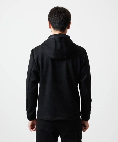 MICHEL KLEIN HOMME (ミッシェルクランオム)の「【セットアップ】スエード調パーカーブルゾン(ブルゾン・メンズ・ブラック/カーキ・MEDIUM/LARGE/X-LARGE)」の6枚目の写真