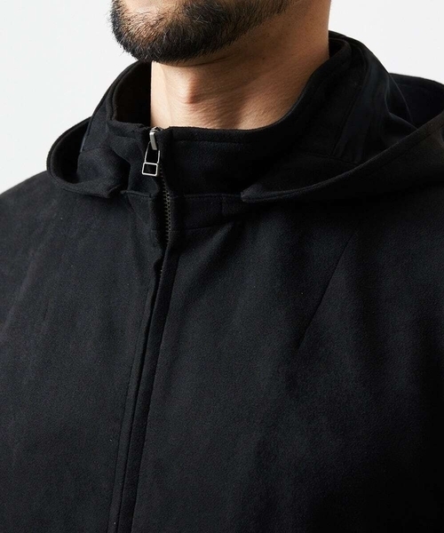 MICHEL KLEIN HOMME (ミッシェルクランオム)の「【セットアップ】スエード調パーカーブルゾン(ブルゾン・メンズ・ブラック/カーキ・MEDIUM/LARGE/X-LARGE)」の7枚目の写真