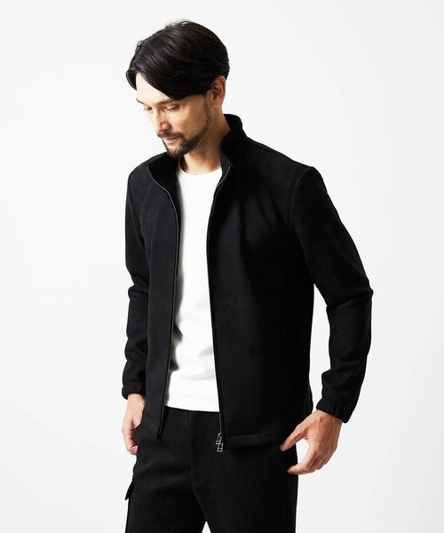 MICHEL KLEIN HOMME (ミッシェルクランオム)の「【セットアップ】スエード調パーカーブルゾン(ブルゾン・メンズ・ブラック/カーキ・MEDIUM/LARGE/X-LARGE)」の12枚目の写真