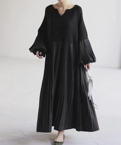 ワンピース YOHEI OHNO/Cowhide Velor Cycling Dress YOHEI OHNO/ヨウヘイオオノ】Cowhide Velor Cycling Dress