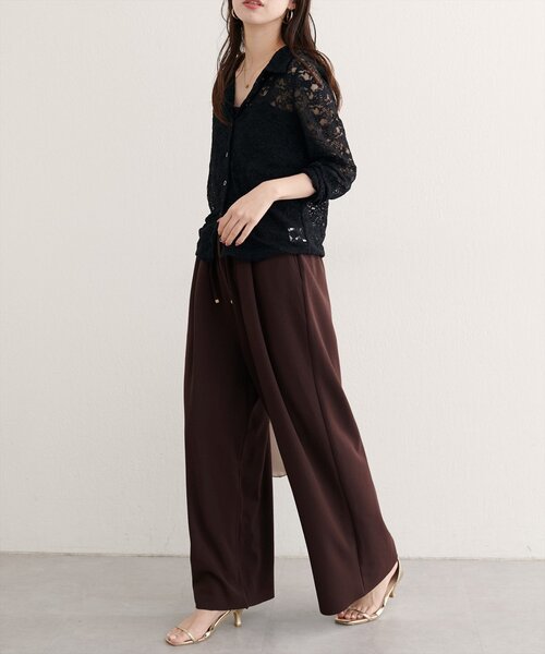 natural couture(ナチュラルクチュール)の「セルフカットストレッチイージーパンツ(その他パンツ・レディース・ブラック/ブラウン・MEDIUM/LARGE)」の22枚目の写真