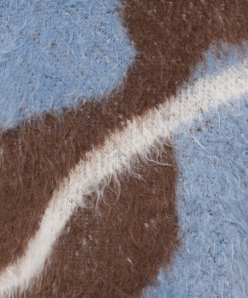 mysty woman(ミスティウーマン)の「【WEB限定】ニュアンスラインジャガードニットプルオーバー 494923(ニット/セーター・レディース・オフホワイト/ライトグレー/ライトブラウン・FREE)」の14枚目の写真