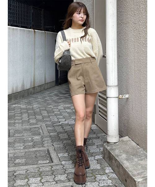 MURUA（ムルーア）の「【ZOZO限定】ラウンドロゴシャギーニット（ニット/セーター・レディース・ブラック/アイボリー/グレー/ピンク/ネイビー・FREE）」の21枚目の写真