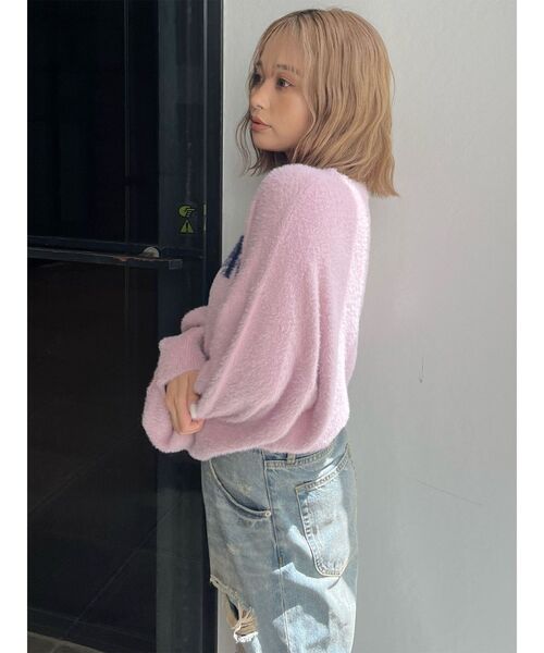 MURUA（ムルーア）の「【ZOZO限定】ラウンドロゴシャギーニット（ニット/セーター・レディース・ブラック/アイボリー/グレー/ピンク/ネイビー・FREE）」の15枚目の写真