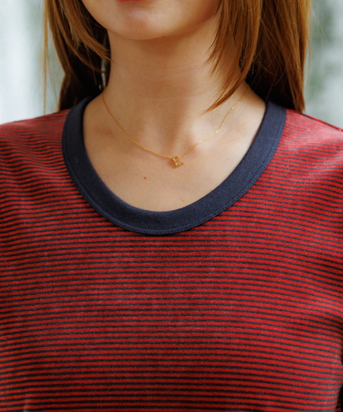 Rouge vif la cle（ルージュヴィフラクレ）の「【Le Melange/ル・メランジュ】ベロアボーダーTシャツ/#8541007/ボーダー/ベロア【WEB限定】（Tシャツ/カットソー・レディース・ブラウン/サックスブルー/レッド・フリー）」の17枚目の写真