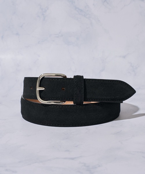 SADDLERS（サドラーズ）の「【Saddler's/サドラーズ】カーフスエードベルト（ベルト・メンズ・ブラック/モカ/ネイビー・SMALL/MEDIUM/LARGE/X-LARGE）」の2枚目の写真