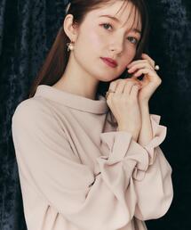 couture brooch | 【大人可愛い・通勤】ロールカラーバックリボンブラウス(シャツ/ブラウス)