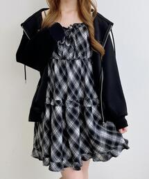 INGNI（イング）の「チェック柄ティアードキャミワンピース（ワンピース）」