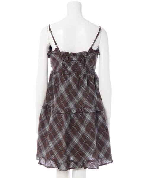 INGNI(イング)の「チェック柄ティアードキャミワンピース(ワンピース・レディース・ブラック系/ネイビー系2/ブラウン系その他2・M)」の17枚目の写真