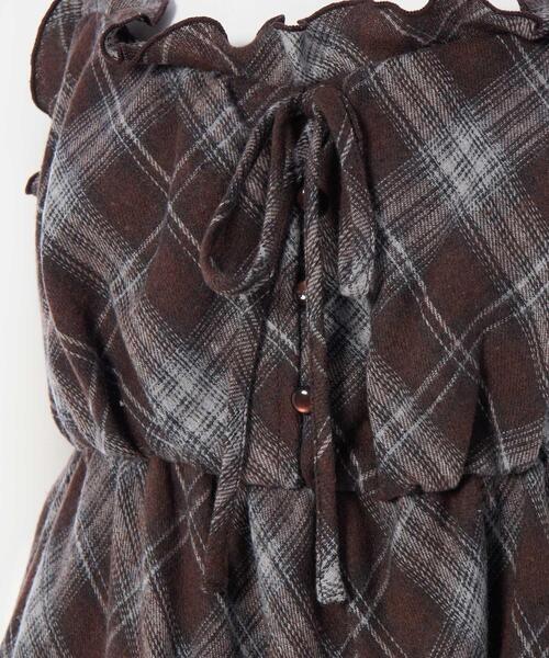 INGNI(イング)の「チェック柄ティアードキャミワンピース(ワンピース・レディース・ブラック系/ネイビー系2/ブラウン系その他2・M)」の21枚目の写真