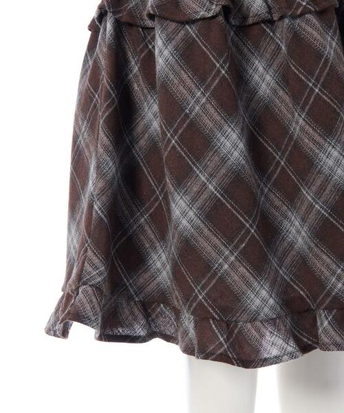 INGNI(イング)の「チェック柄ティアードキャミワンピース(ワンピース・レディース・ブラック系/ネイビー系2/ブラウン系その他2・M)」の7枚目の写真