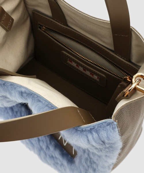 MARNI（マルニ）の「SHEARLING / ムゼオミニバッグ（ショルダーバッグ・レディース・ブルー系その他/ピンク系その他・ONE SIZE）」の6枚目の写真