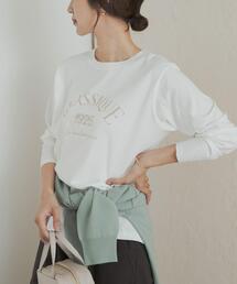 URBAN RESEARCH DOORS | ロゴプリント＋刺しゅうロングTシャツ(Tシャツ/カットソー)