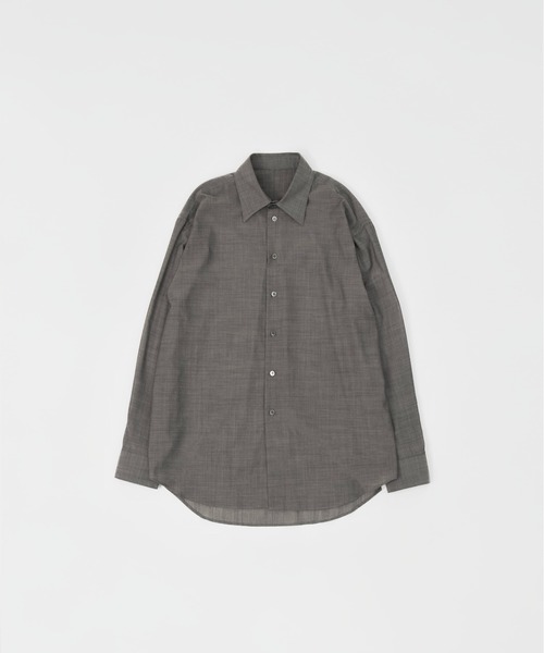トップス [LAPIIS] FINE WOOL CHAMBRAY SHIRT FINE WOOL CHAMBRAY SHIRT（シャツ/ブラウス）｜LAPIIS（ラピス）の