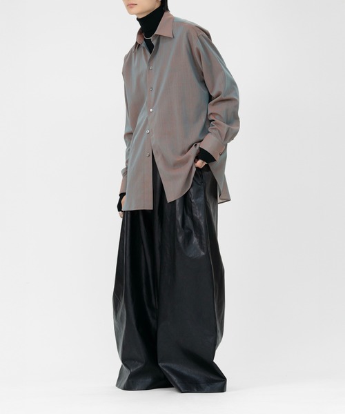 トップス [LAPIIS] FINE WOOL CHAMBRAY SHIRT FINE WOOL CHAMBRAY SHIRT（シャツ/ブラウス）｜LAPIIS（ラピス）の