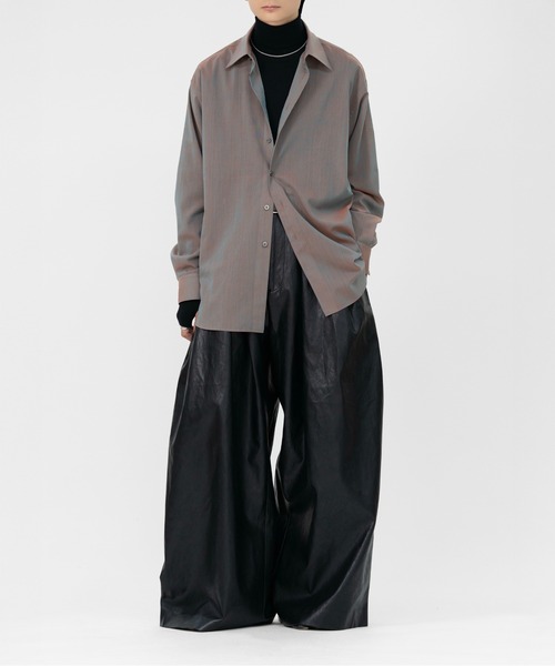 トップス [LAPIIS] FINE WOOL CHAMBRAY SHIRT FINE WOOL CHAMBRAY SHIRT（シャツ/ブラウス）｜LAPIIS（ラピス）の