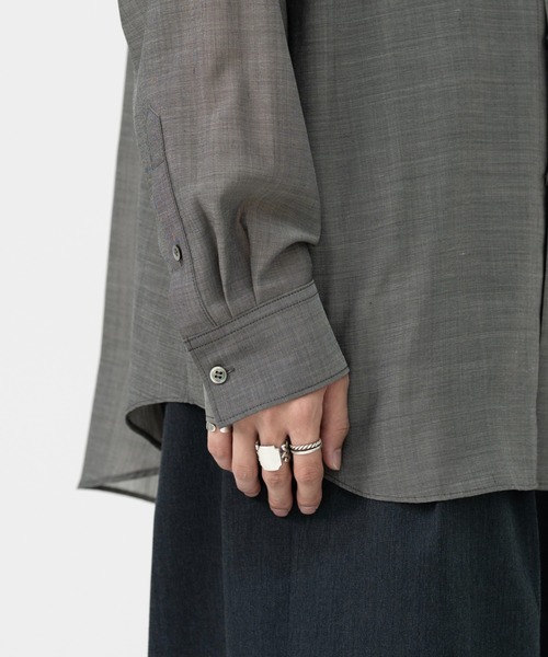 FINE WOOL CHAMBRAY SHIRT（シャツ/ブラウス）｜LAPIIS（ラピス）の