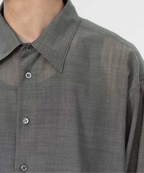 FINE WOOL CHAMBRAY SHIRT（シャツ/ブラウス）｜LAPIIS（ラピス）の