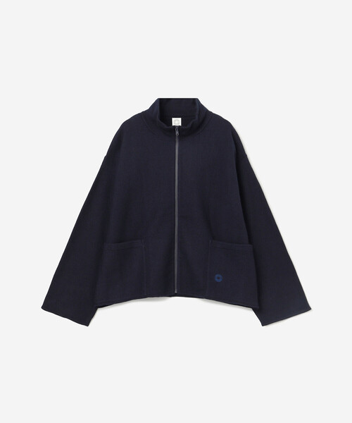 ORCIVAL（オーシバル）の「ORCIVAL | ウールジャージー スタンドジップカーディガン WOMEN（カーディガン/ボレロ・レディース・オフホワイト/ダークネイビー・1）」の2枚目の写真