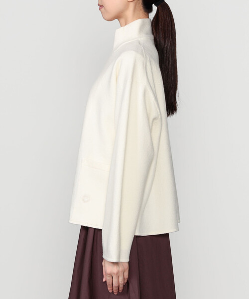 ORCIVAL（オーシバル）の「ORCIVAL | ウールジャージー スタンドジップカーディガン WOMEN（カーディガン/ボレロ・レディース・オフホワイト/ダークネイビー・1）」の8枚目の写真