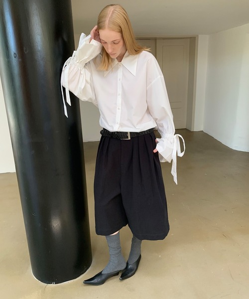 LONSLAN】ボリューム ガウチョパンツ CHLONW25a016-ファッション