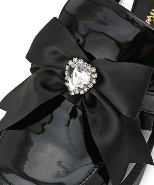 cs T&P（シーエスティーアンドピー）の「リボン付厚底ローファーパンプス（パンプス・レディース・ダークブラウン系1/ホワイト系2/ブラック系1・M/S/L/LL）」の4枚目の写真