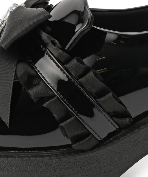 cs T&P（シーエスティーアンドピー）の「リボン付厚底ローファーパンプス（パンプス・レディース・ダークブラウン系1/ホワイト系2/ブラック系1・M/S/L/LL）」の6枚目の写真