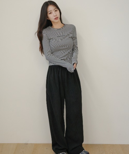 A'GEM/9 × .kom 『muah muah/ムーアムーア』 STRIPE ROUND LONG