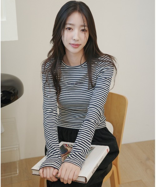 A'GEM/9 × .kom 『muah muah/ムーアムーア』 STRIPE ROUND LONG