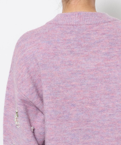 mysty woman（ミスティウーマン）の「フラワービジューニット 588942（ニット/セーター・レディース・パープル/グレー/ブラック・FREE）」の12枚目の写真