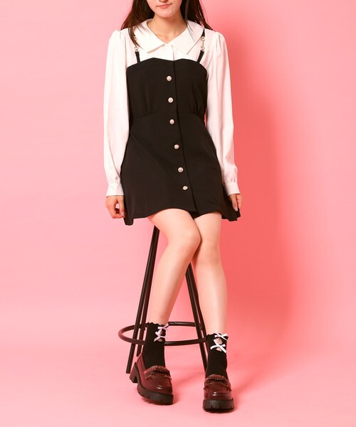 cs T&P（シーエスティーアンドピー）の「フリル付きリボンローファー（ローファー・レディース・ブラック/アイボリー/ワインレッド/ダークブラウン・LL/L/M/S）」の10枚目の写真