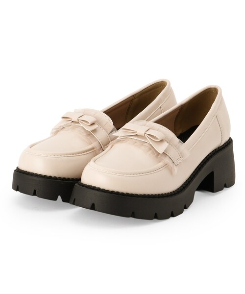 cs T&P（シーエスティーアンドピー）の「フリル付きリボンローファー（ローファー・レディース・ブラック/アイボリー/ワインレッド/ダークブラウン・LL/L/M/S）」の17枚目の写真