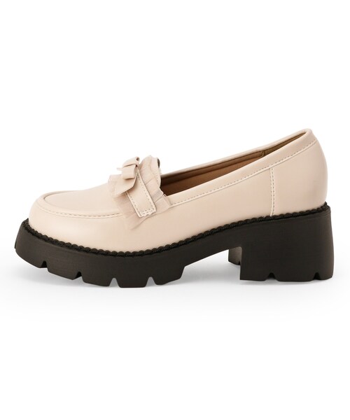 cs T&P（シーエスティーアンドピー）の「フリル付きリボンローファー（ローファー・レディース・ブラック/アイボリー/ワインレッド/ダークブラウン・LL/L/M/S）」の18枚目の写真