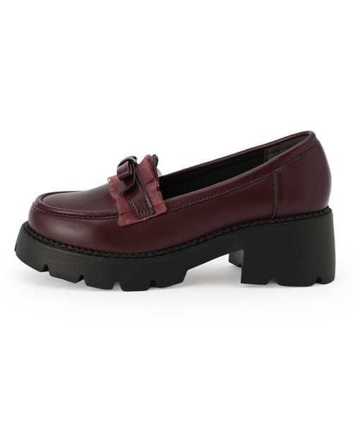 cs T&P（シーエスティーアンドピー）の「フリル付きリボンローファー（ローファー・レディース・ブラック/アイボリー/ワインレッド/ダークブラウン・LL/L/M/S）」の20枚目の写真