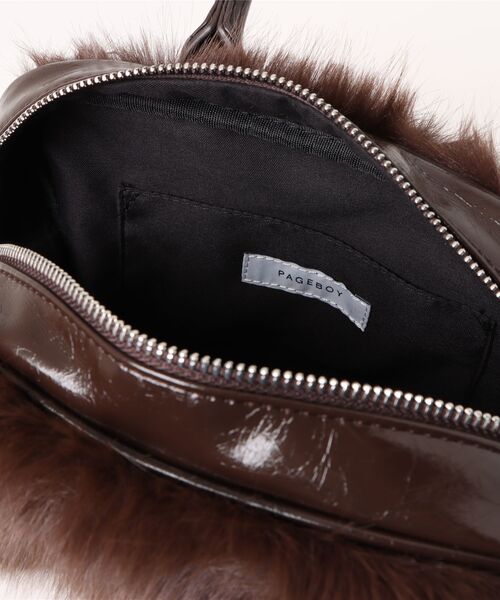 PAGEBOY(ページボーイ)の「フェイクファーボストンBAG【ハンド&ショルダー仕様】(ボストンバッグ・レディース・ブラック/ブラウン・FREE)」の15枚目の写真